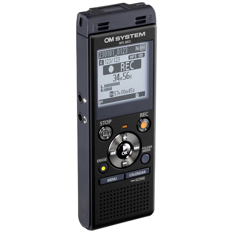 OM System Diktiergerät WS-883 Aufnahmegerät 2080 Minuten Schwarz 4GB USB - 4545350055912