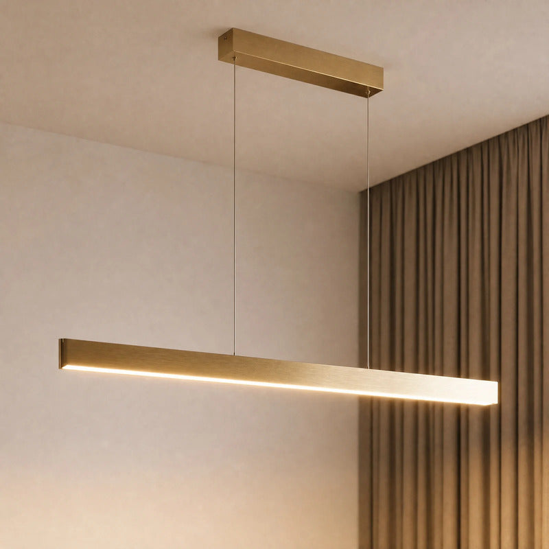 Lucande Hängeleuchte Mylosh LED Pendelleuchte dimmbar gold 150cm CCT 3-stufig - 4255830917844