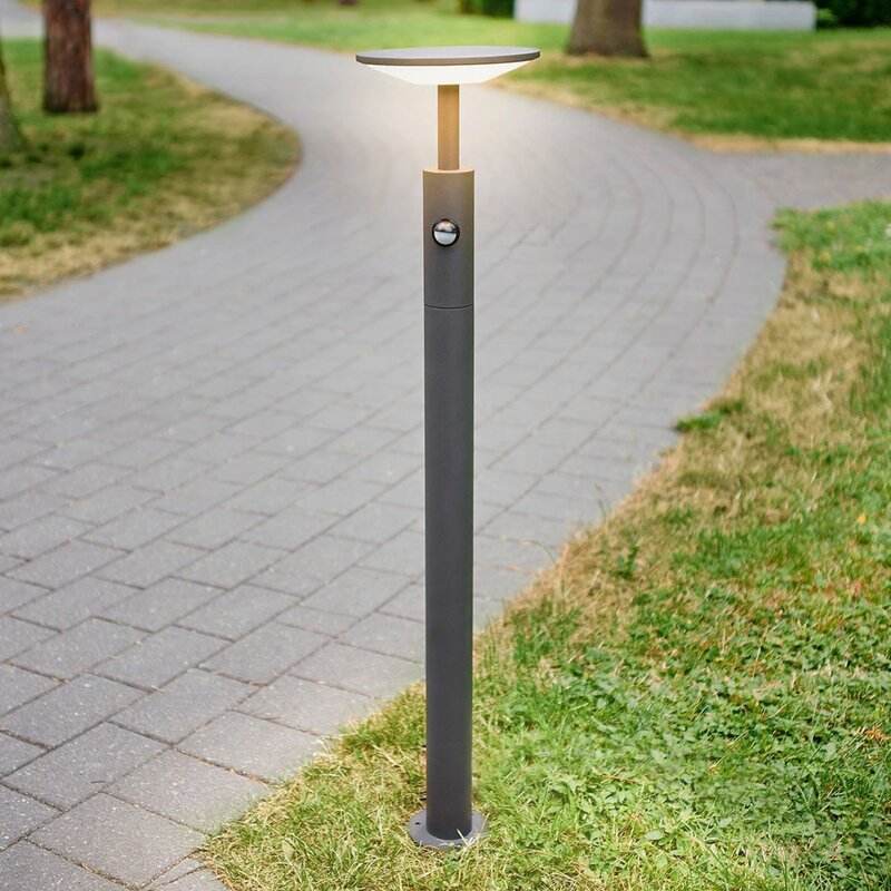 Lucande Wegeleuchte Fenia LED Pollerleuchte mit Bewegungsmelder anthrazit 100cm - 4251096548013