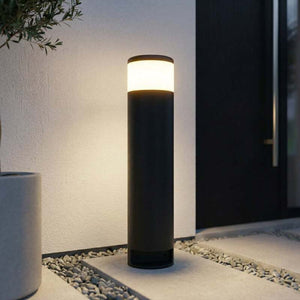 B-Ware Lucande Sockellampe Corban Außenleuchte Gartenlampe dimmbar anthrazit IP44