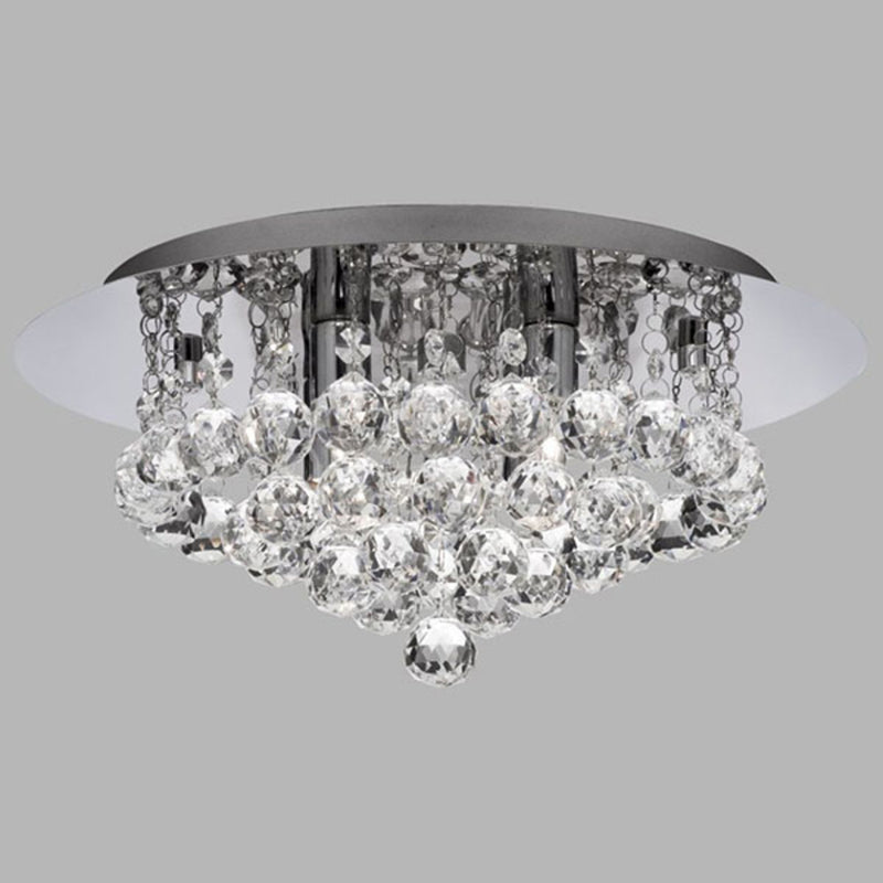 Searchlight Deckenleuchte Lampe Hanna LED Kristallleuchte dimmbar chrom Ø35cm - 5013874355461