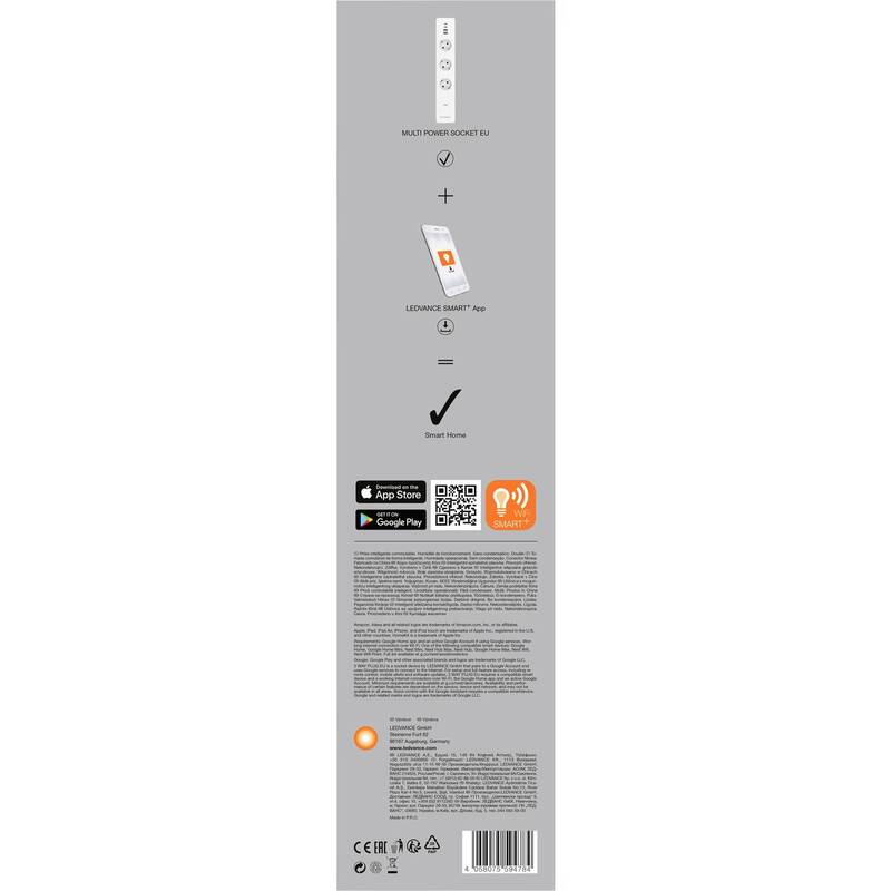LEDVANCE SMART WIFI Steckdosenleiste 3-fach USB Steckerleiste weiß 230V IP20 - 4058075594784