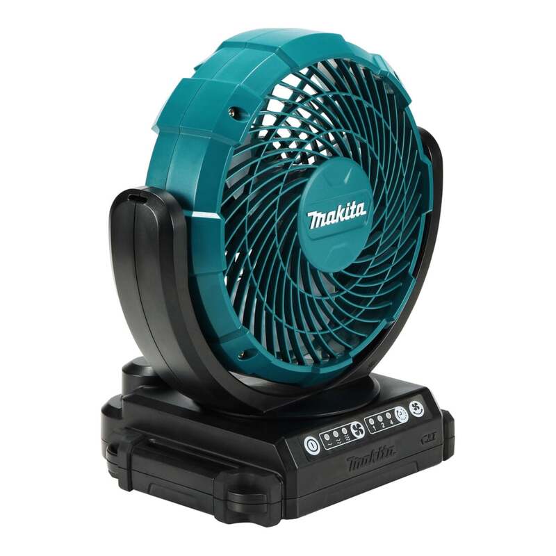 Makita Akku-Lüfter Standventilator mit Oszillation 3 Stufen Kunststoff türkis - 0088381865005