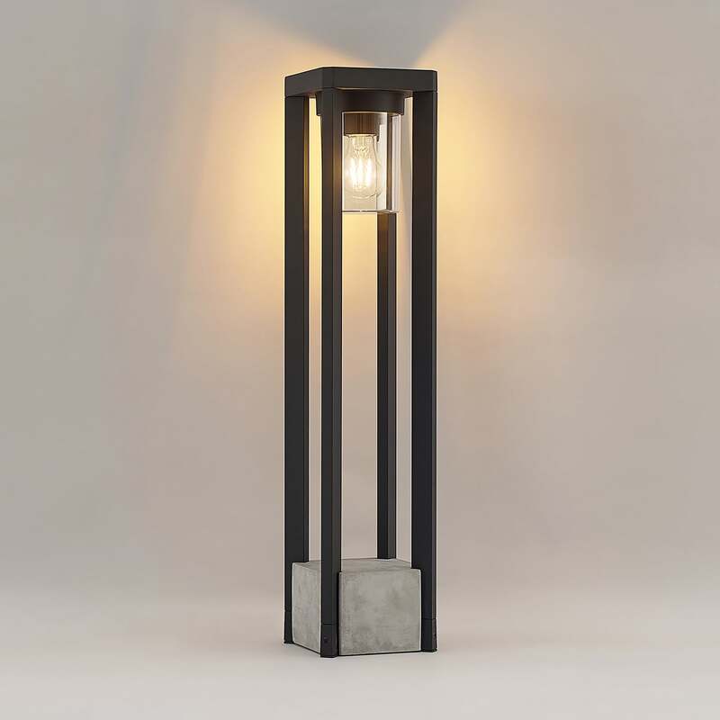 Lucande Wegeleuchte Kalisa LED Gartenleuchte dimmbar grau 70cm IP44 Aluminium - 4251911703351