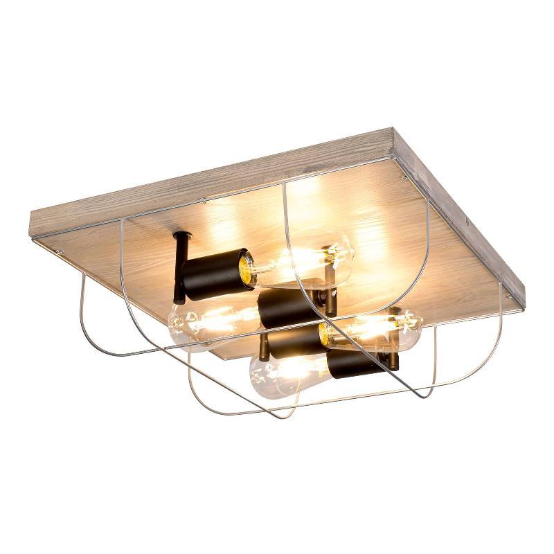 Envostar Deckenleuchte Quadrat 4-flammig LED Lampe Leuchte dimmbar weiß Ø40cm - 4251911723090