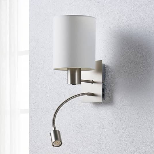 Lindby StoffWandleuchte Wandleuchte Wandleuchte Lampe Leuchte Shajan LED-Leselic - 9620920