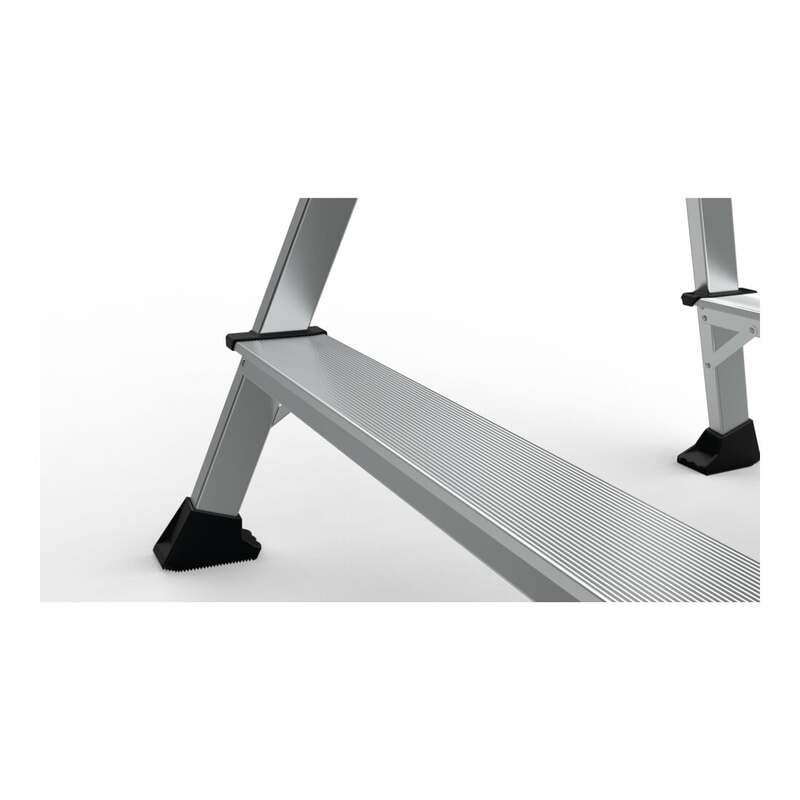 Zarges XLstep Arbeitspodest Podest breit 2x3 Stufen 150kg 0,74m Höhe 600x300mm - 4003866414109