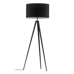 B-Ware Euluna Stehleuchte Tago Dreibein Lampe schwarz silber Wohnzimmer SIEHE TEXT/FOTO