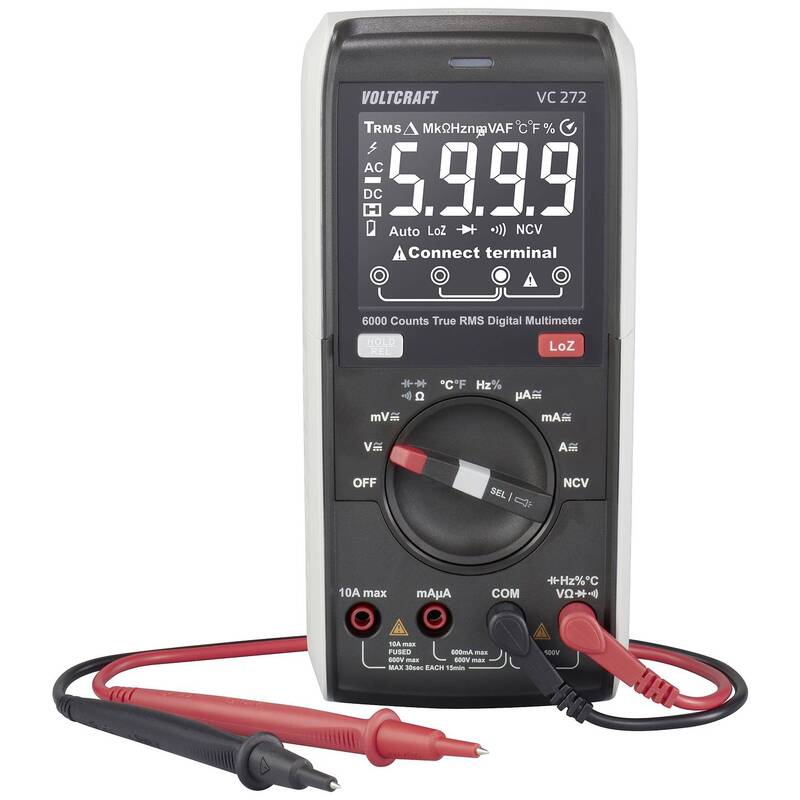 VOLTCRAFT Hand-Multimeter Multimeter digital CAT III 600 V Anzeige Counts: 6000 - 4064161218038
