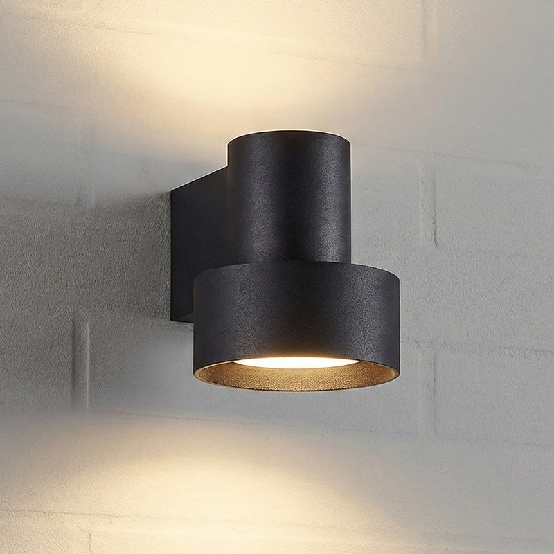 Lucande Außenwandleuchte Elune LED Wandleuchte schwarz matt 400 Lumen IP44 - 4255830907555