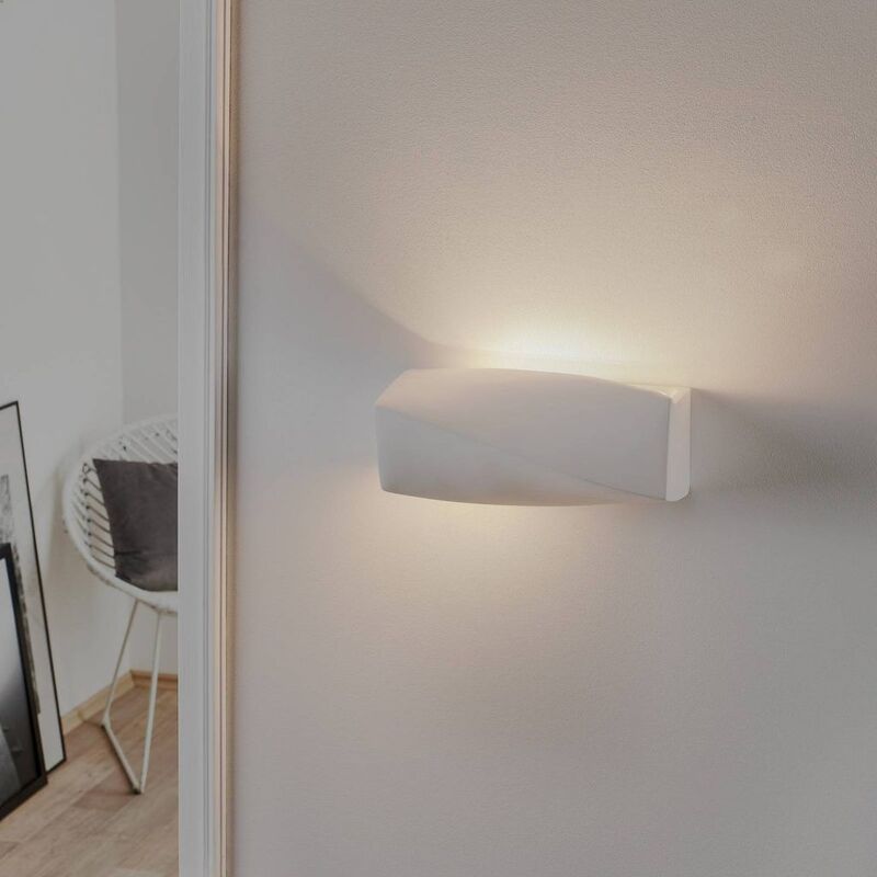Euluna Wandleuchte Turn Mini LED Wandlampe dimmbar Keramik weiß 35x15cm - 5903282729896