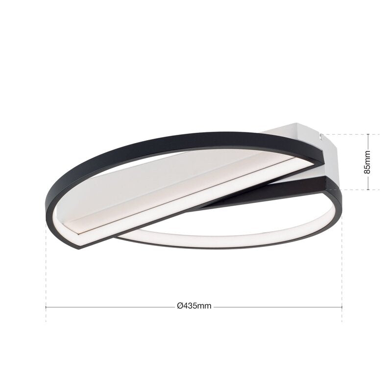 Olga Deckenlampe Deckenleuchte LED schwarz weiß Stahl Silikon Wohnzimmerlampe - 9003090274321