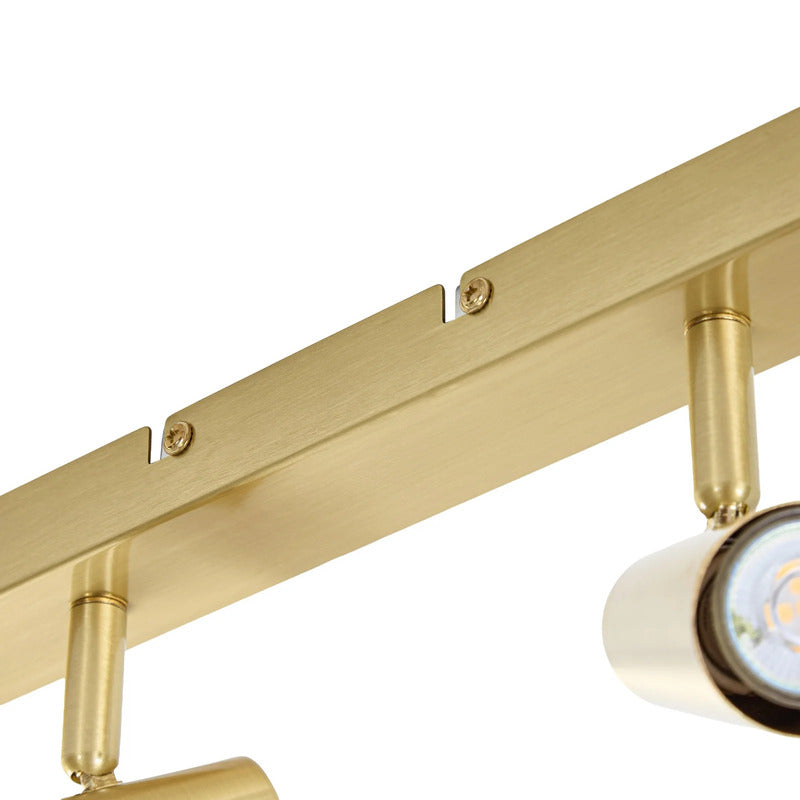 Lindby Deckenstrahler Iluna 6-flg LED Strahler dimmbar messing 95x4,2cm Lampe - 4255830913969
