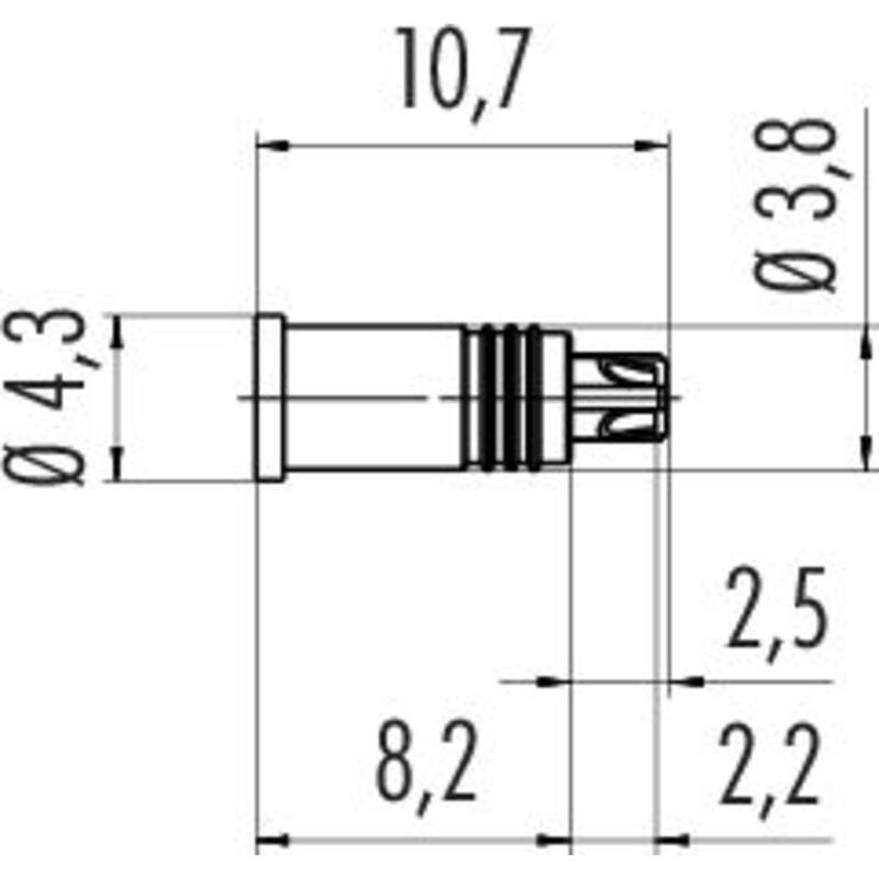 Binder Sensor-Aktor-Steckverbinder 09 3111 71 04 unkonfektioniert Stecker - 2050010650779