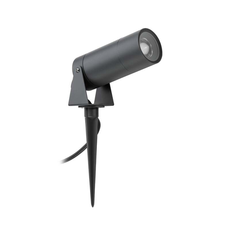 LCD Erdspießstrahler Gartenleuchte LED Außenstrahler schwarz Aluminium Glas - 4260277682644