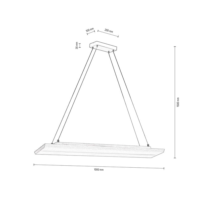 Envostar Pendelleuchte Hängelampe LED Eiche Metall Holz schwarz Tribe808 - 4251911754988