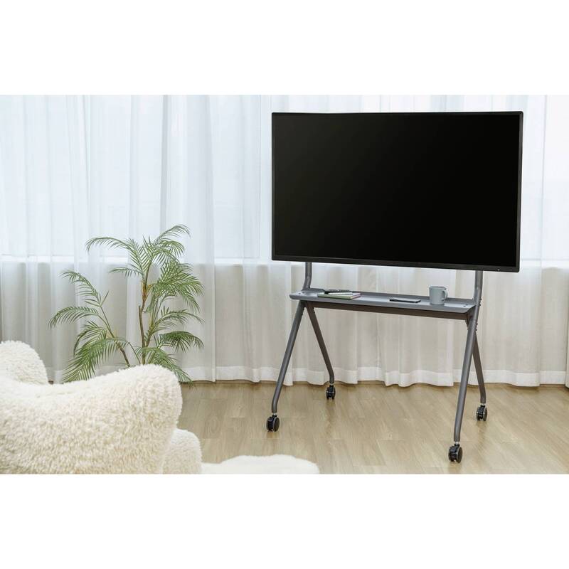 SpeaKa Professional TV Rollwagen Bodenständer TV Wagen höhenverstellbar grau - 4064161393346