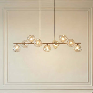 B-Ware TK-Lighting Hängeleuchte Lava LED Pendelleuchte 9-flammig dimmbar beige 116x33cm