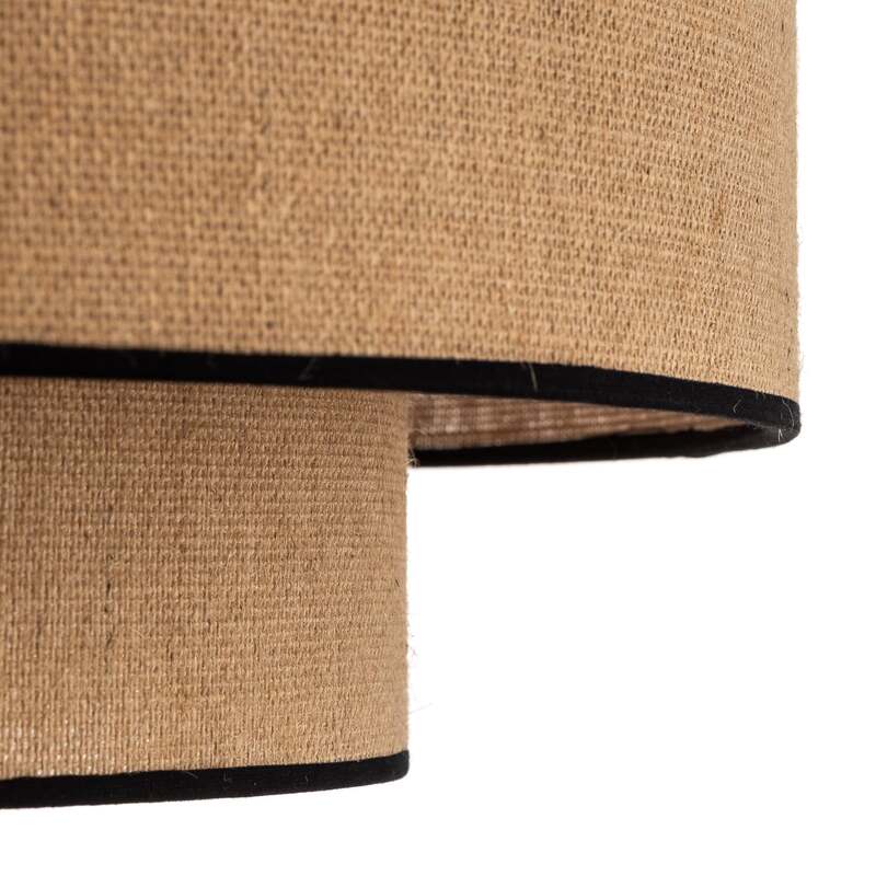 Euluna Deckenlampe Boho jute & black Ø60cm Deckenlampe Deko-Deckenlicht Leuchte - 5903689183086