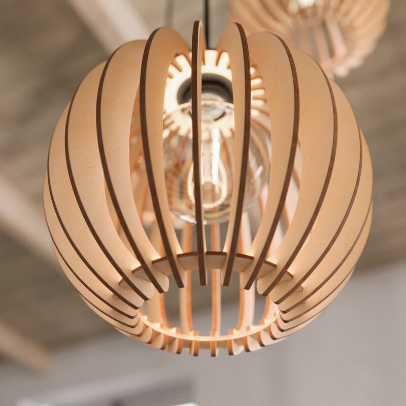 Envostar Hängelampe Hängeleuchte Clay LED Pendelleuchte dimmbar birke schwarz - 4251911724257