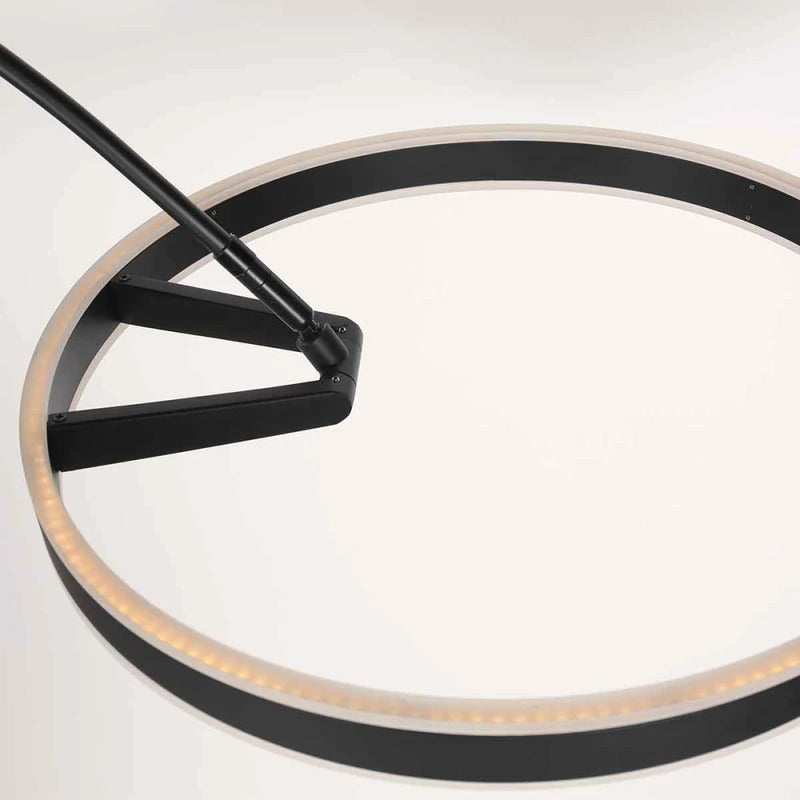 Steinhauer Stehlampe Ringlux moderne Lampe dimmbar schwarz 215cm Höhe 50cm Ø - 8712746176551