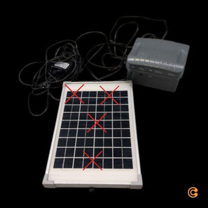 B-Ware Esotec Solar-Pumpenset Napoli mit Beleuchtung 750l/h 2m Förderhöhe Akkuspeicher