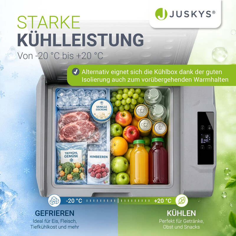 Kühlbox Kompressor Yukon 30 L Campingbox App-Steuerung USB grau 12/24/230V - 4260565528036