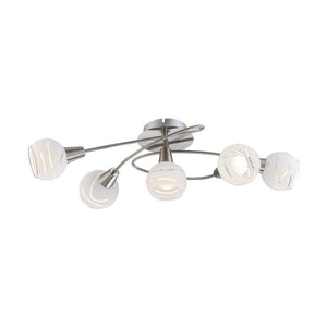 B-Ware Globo Deckenlampe Deckenleuchte Elliott Lampe Länge 62 cm nickel matt Metall