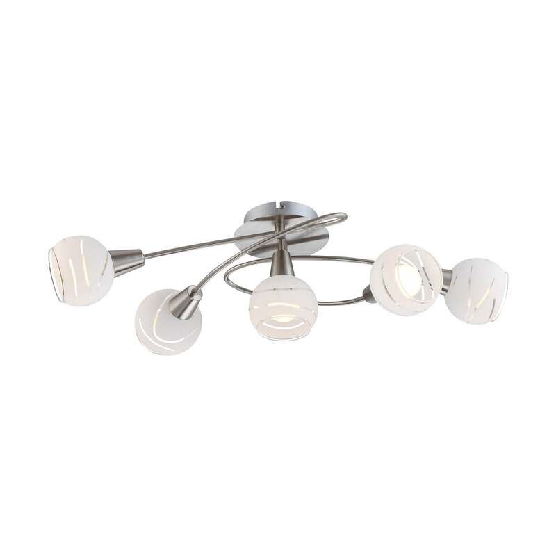 Globo Deckenlampe Deckenleuchte Elliott Lampe Länge 62 cm nickel matt Metall - 9007371294343
