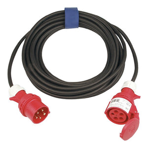 B-Ware CEE-Verlängerung 32A 400V 10m IP44 H07RN-F schwarz Gummischlauchleitung