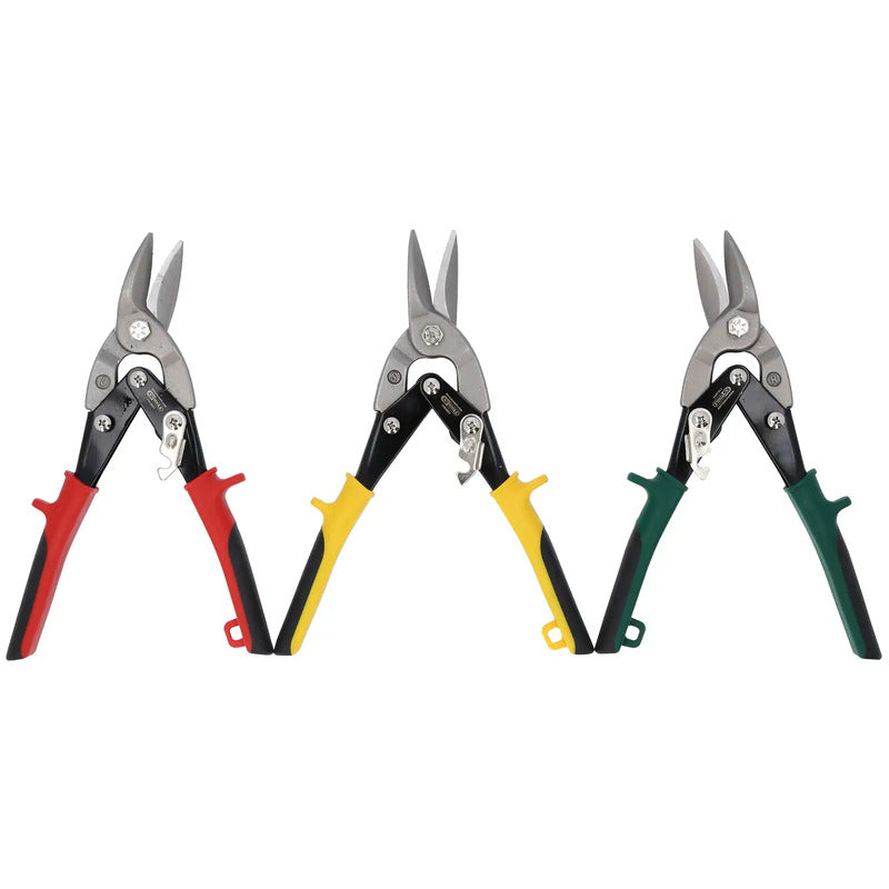 KS Tools Hebel-Blechdurchgangsschere 3-teilig selbstöffnender Griff gezahnte - 4042146077917