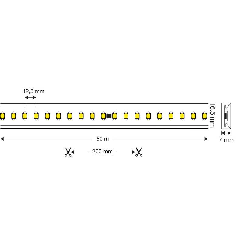 The Light Group SLC LED-Strip 230V Streifen 5m Lichtband Lichterkette Leiste - 9044209