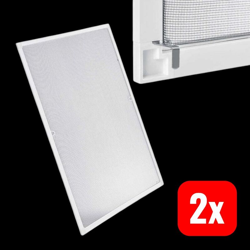 Fliegengitter Insektenschutz Aluminiumrahmen 100x120cm weiß für Fenster - 4260304768495