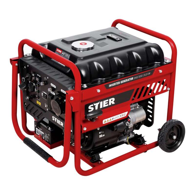 STIER Inverter Stromerzeuger SNS-500 5,0 kW Benzin Generator 75 dB(A) 18l 43kg - 4251709643678