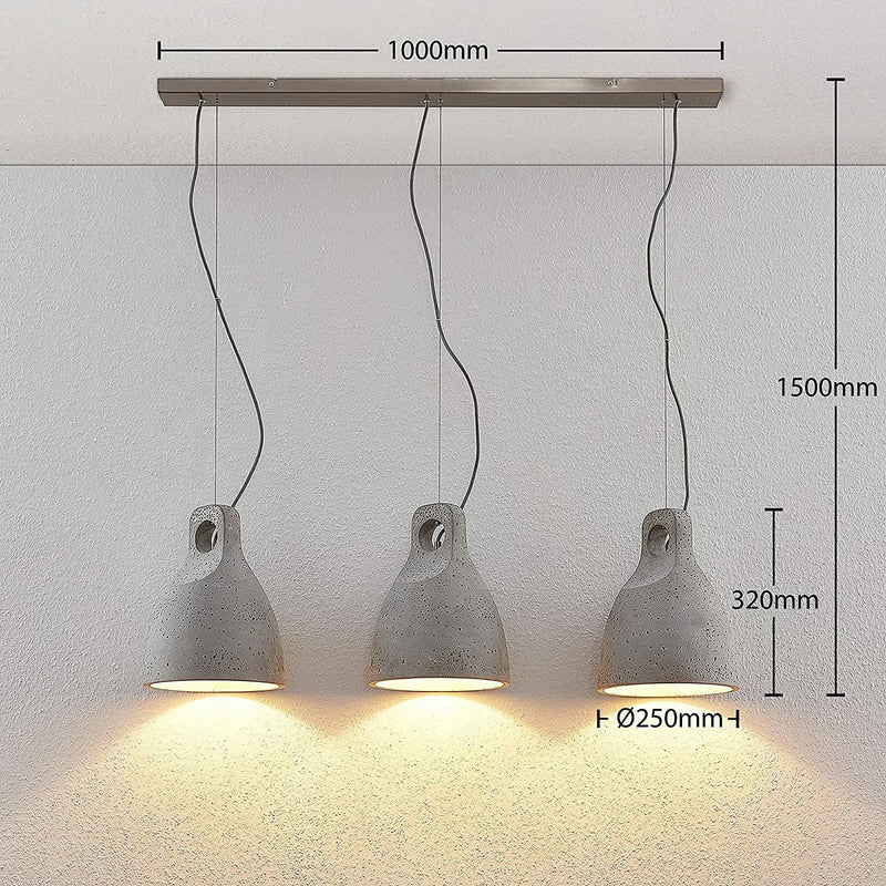 Lindby Ibu Pendelleuchte aus Beton Deckenlampe Hängeleuchte Deko-Deckenlampe 630 - 4251096571981