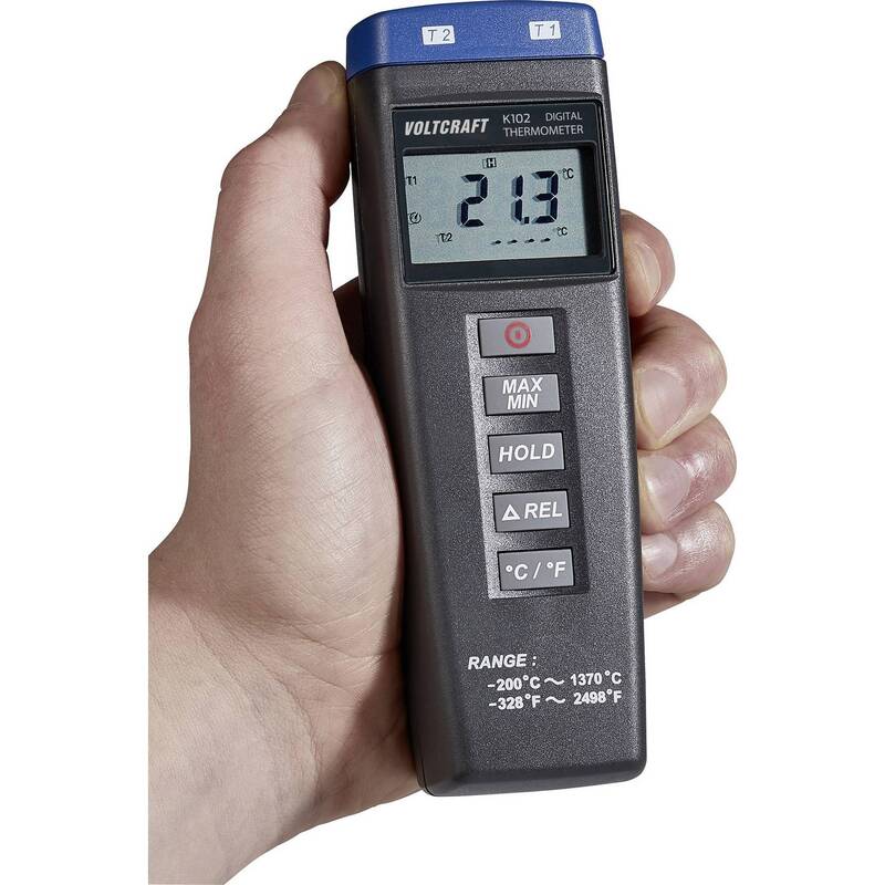 Voltcraft K102 digitales Temperatur-Messgerät -200 bis +1370 °C K-Typ - 4016138518634