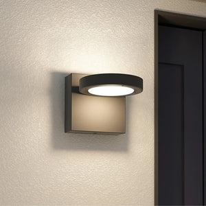 B-Ware Lucande Außenwandleuchte Wandlampe LED Außenlampe grafitgrau Aluminium Polycarbo