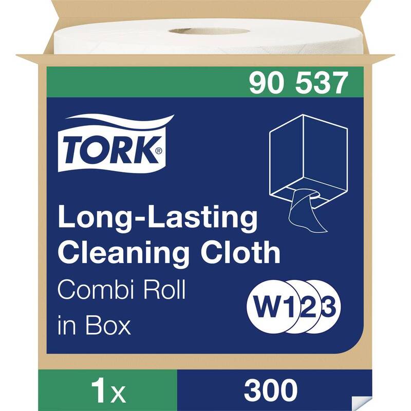 Tork Reinigungstücher Vliestücher Einweg Putz-/Wischtuch weiß 300 Blatt 1 Rolle - 7322540064827