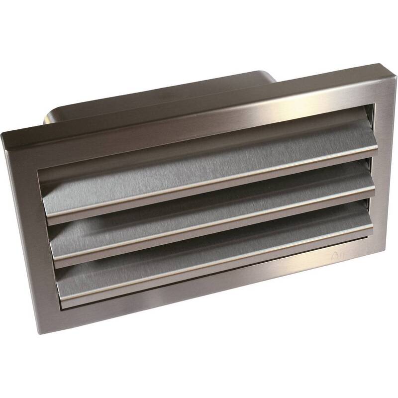 Wallair Abluftgitter Edelstahl N31854 Ventilationsgitter Außenanwendung 150x80mm - 4046293318541