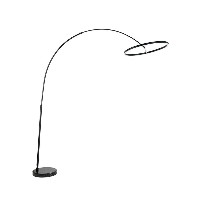 Lucande Stehleuchte Virvera LED Lampe Bogenleuchte schwarz 223,5cm modern - 4251911740295