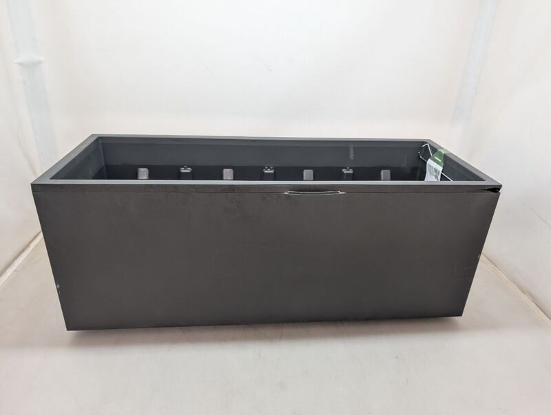Deroma Pflanzkasten Hochbeet Millennium 39x99,3cm Anthrazit mit 8 Rädern - 0191942097446