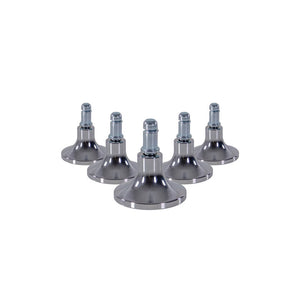 B-Ware hjh OFFICE STAND C Aluminium Bodengleiter 5 Stück für Teppichböden 55mm