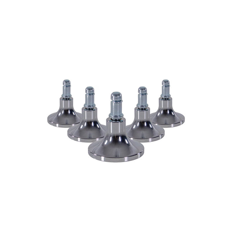 hjh OFFICE STAND C Aluminium Bodengleiter 5 Stück für Teppichböden 55mm - 4064323108030