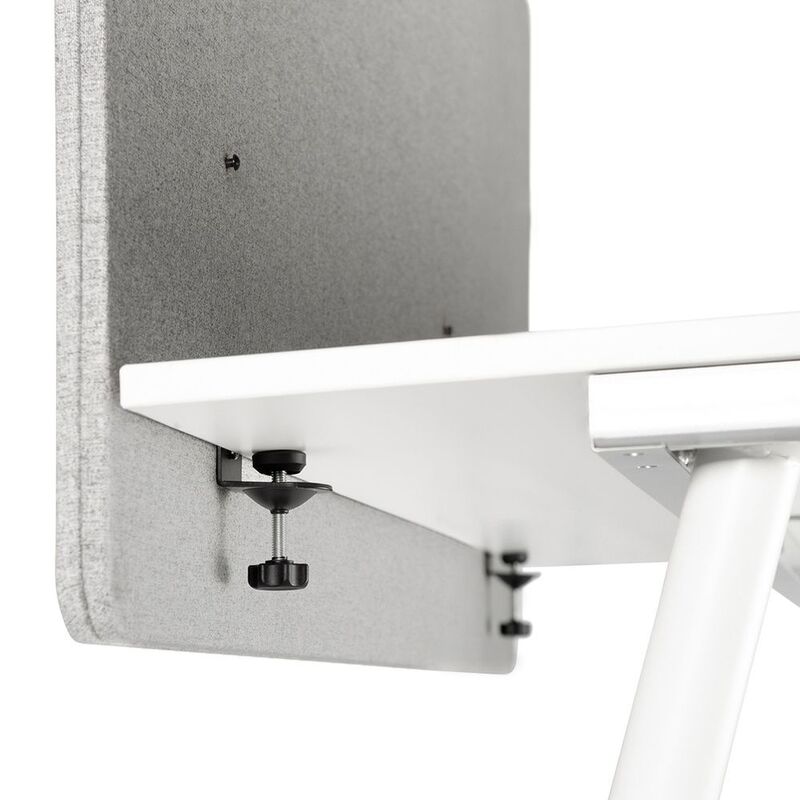 hjh OFFICE Akustik Tischtrennwand FLEXMIUT Trennwand D 120 cm hellgrau - 4064323001959