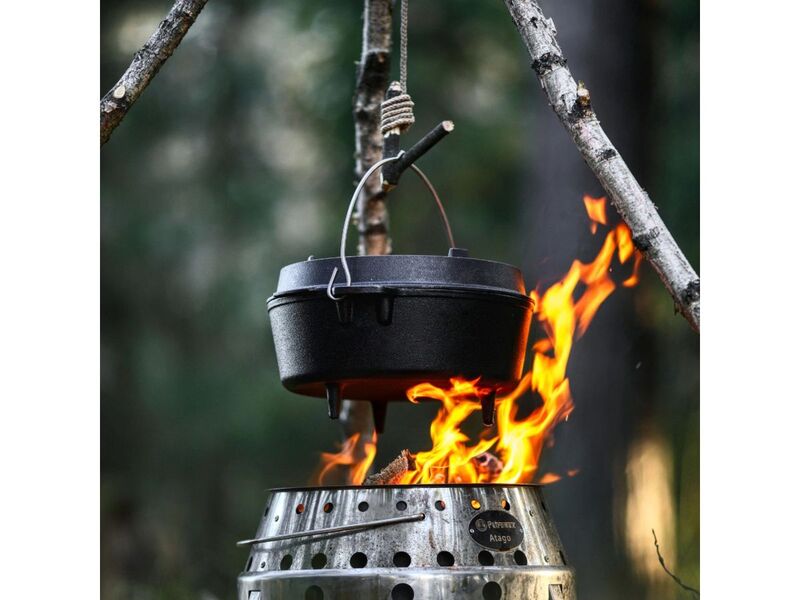 Petromax Dutch Oven FT9 Schwarz Gusseisen 7,5l Kochgeschirr mit Standfüßen Topf - 4250435707074