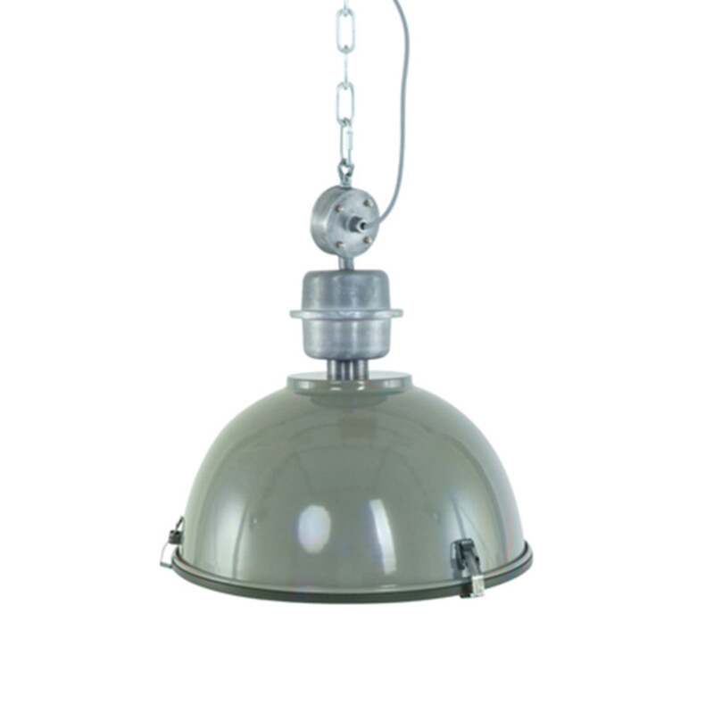 Steinhauer Hängeleuchte Bikkel LED Pendelleuchte dimmbar olivgrün silber 47 cm - 8712746102451