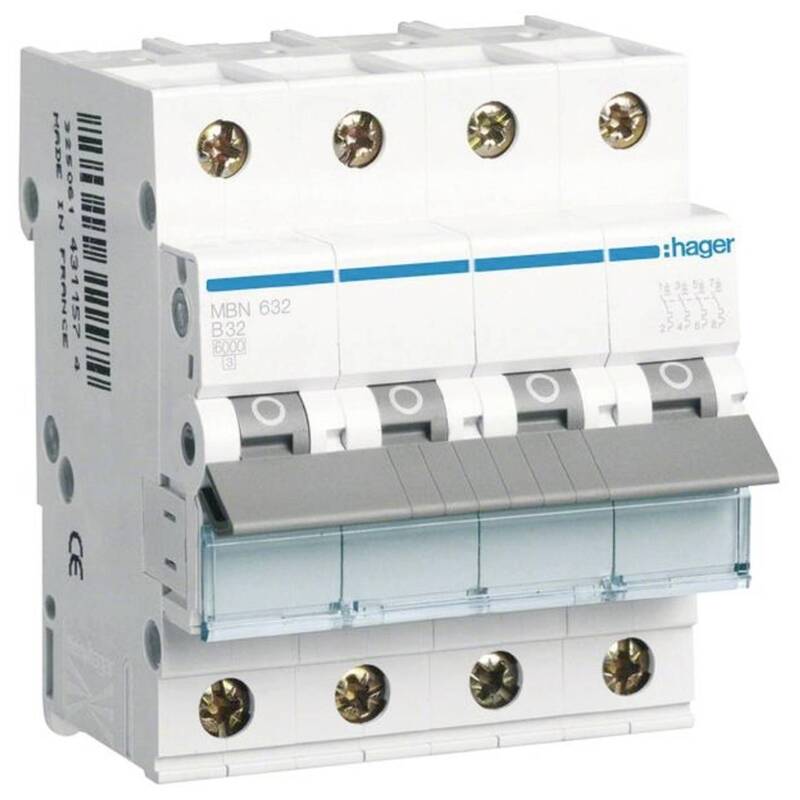 Hager MBN632 Leitungsschutzschalter Schutzschalter 4polig 32 A 400 V - 3250614310881