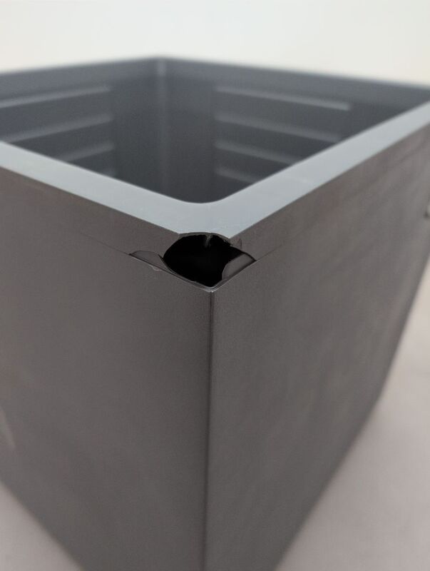 Deroma Pflanztopf Quadro Millenium 49x49x49cm wasserdicht frostbeständig - 0191942105509