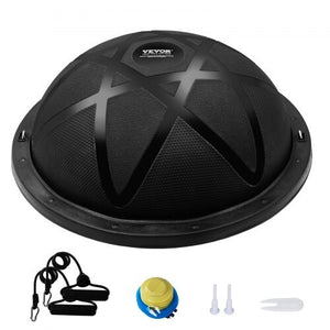D-Ware VEVOR Halb-Gymnastikball-Trainer Fitnessball 23 Zoll Stabilitätsball schwarz
