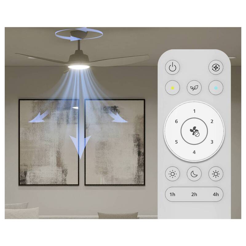 Philips Deckenventilator Ventilator LED Licht Weiß Fernbedienung Wohnzimmer - 8721103128720